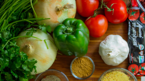 Fresh vegetables and spices representing Human Nutrition studies at StFX, part of its university science programs