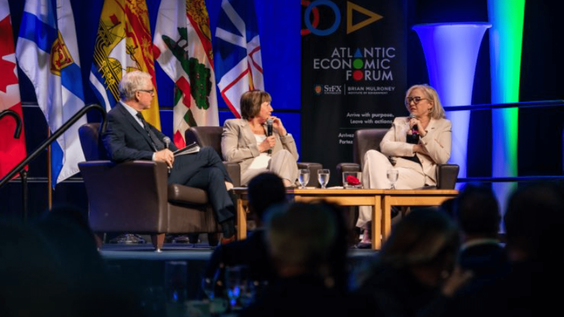People on stage during the Atlantic Economic Forum 