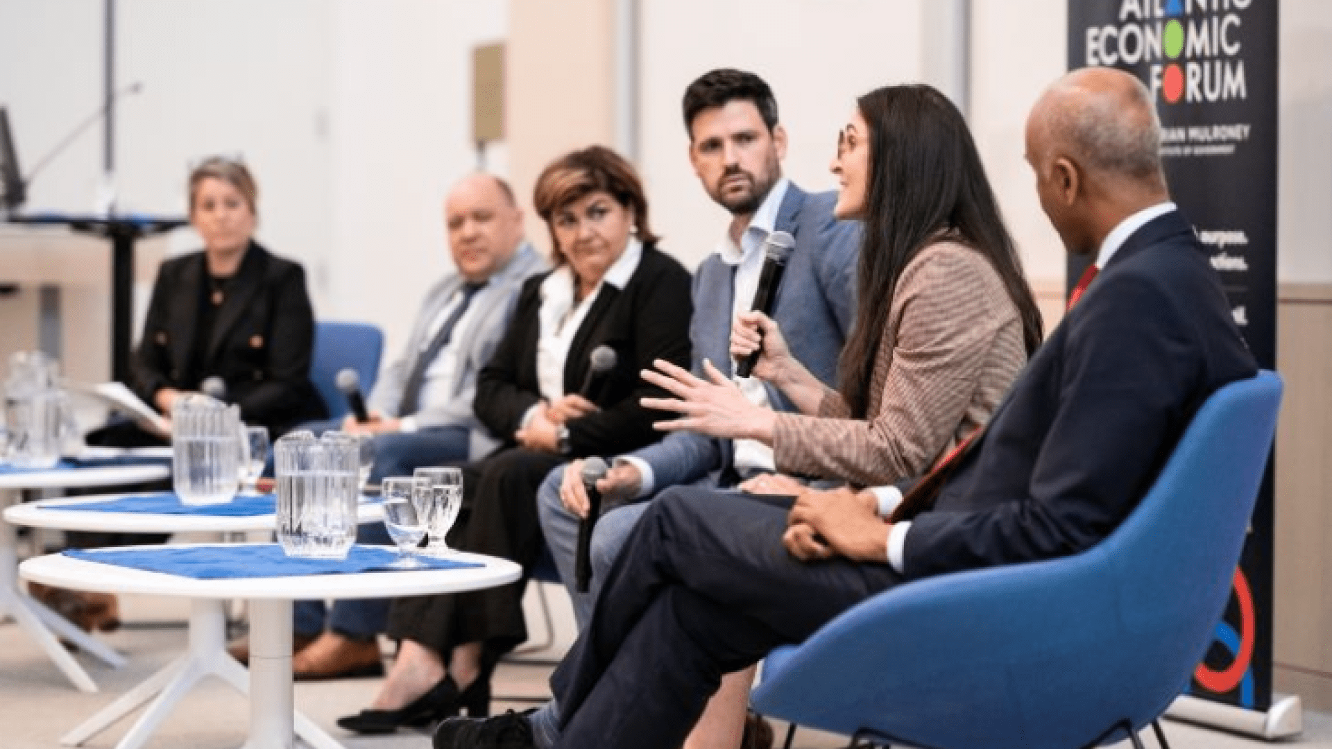 People speaking during the Atlantic Economic Forum 