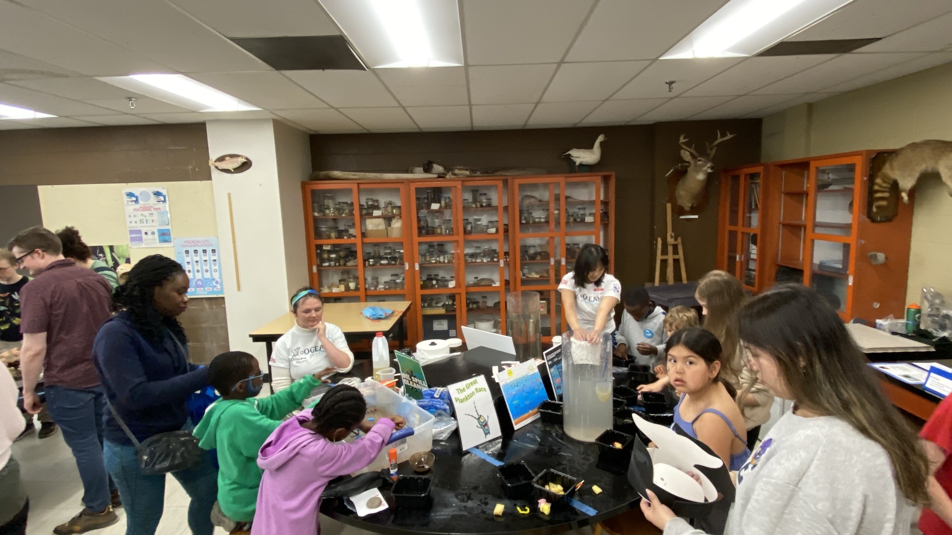 People doing activities on World Oceans Day 2024