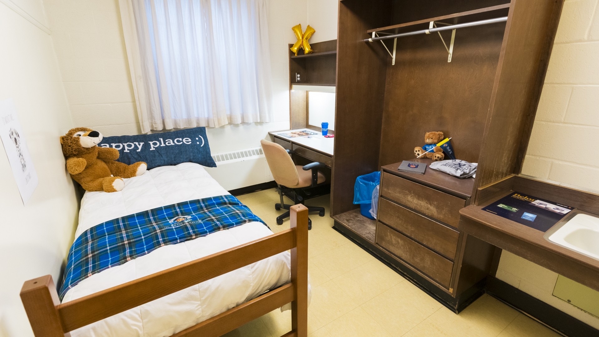 Dorm room in FX Hall