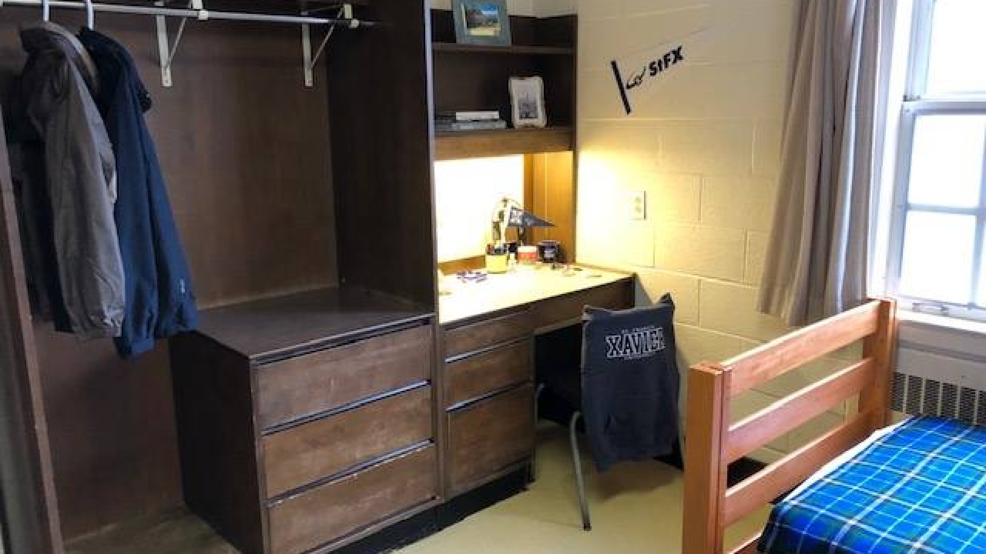 Dorm room in FX Hall
