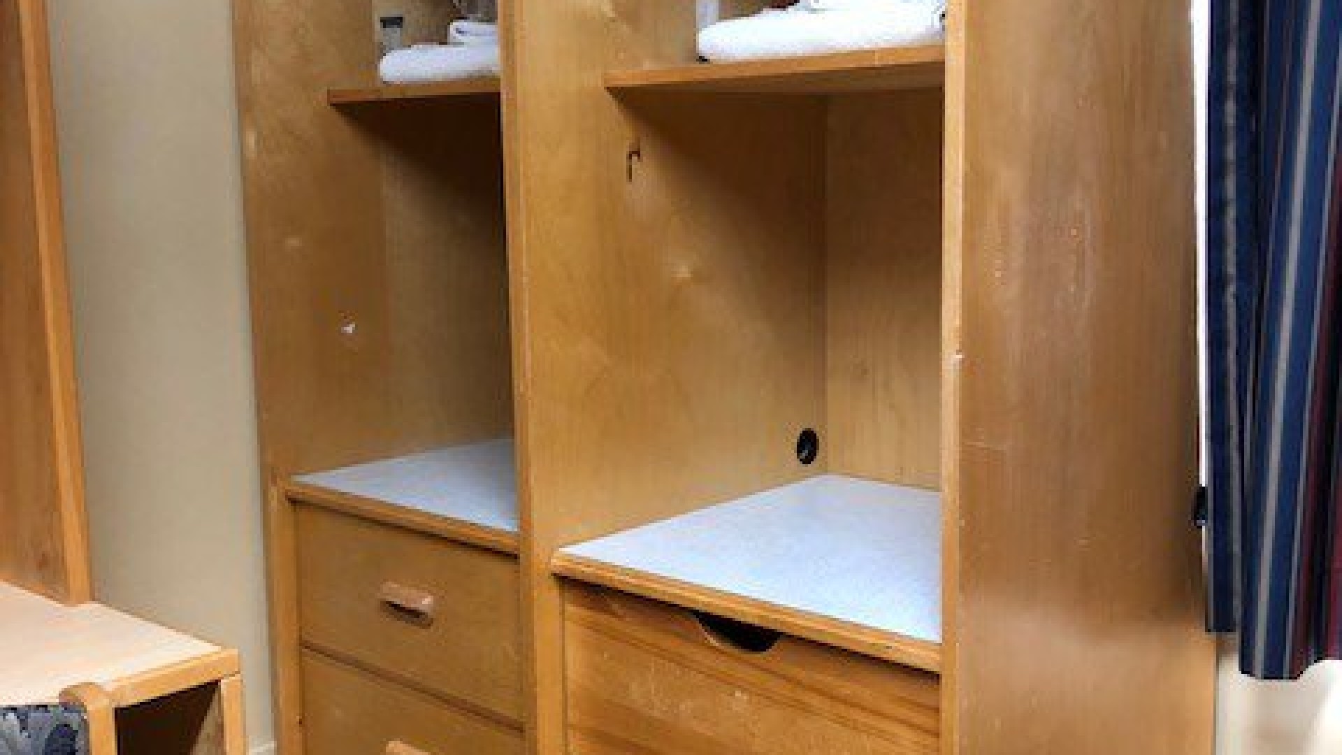 Storage space in a room located in MacKinnon Hall 