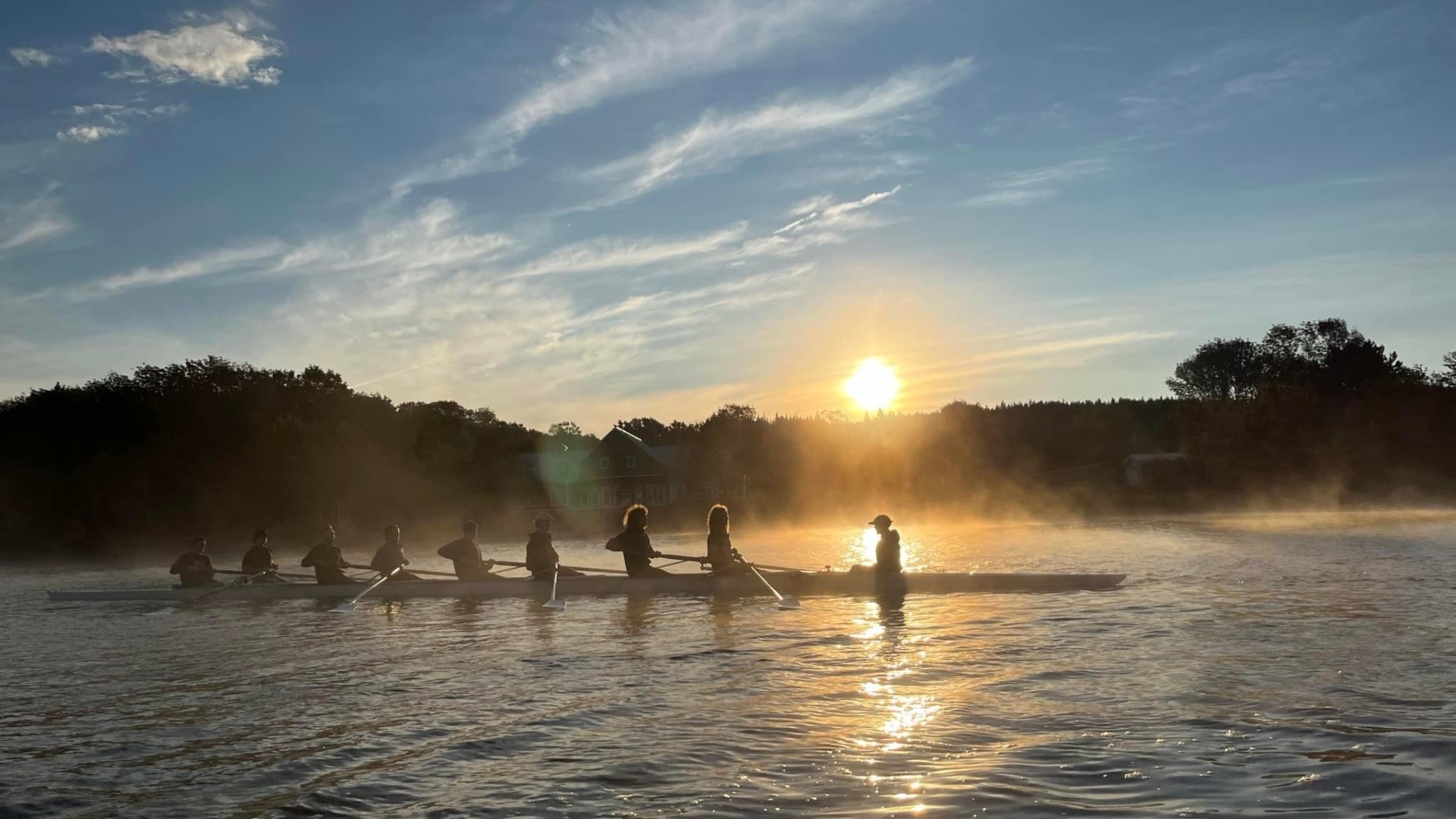 StFX Rowing Team on the lake