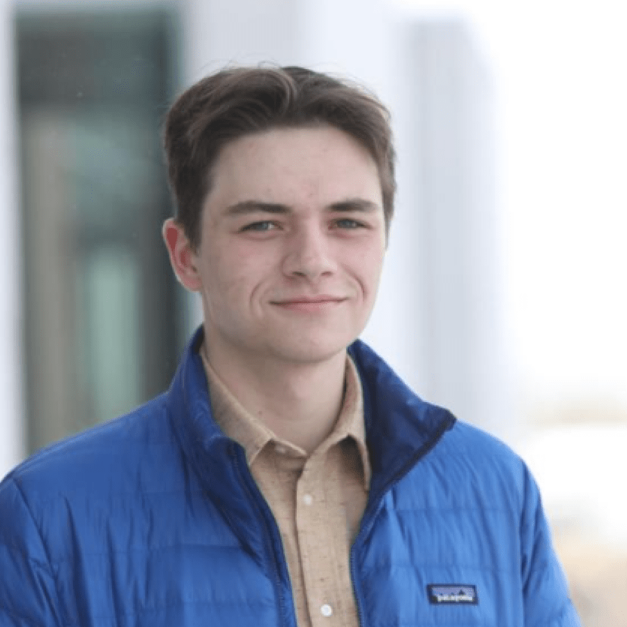 Headshot of a male student outdoors 