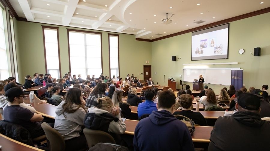 Students attending a lecture