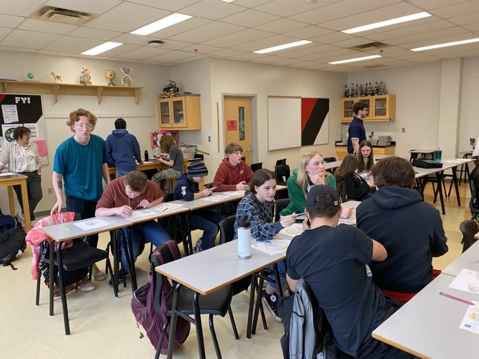 Picture of Grade 10 Students at the Lab