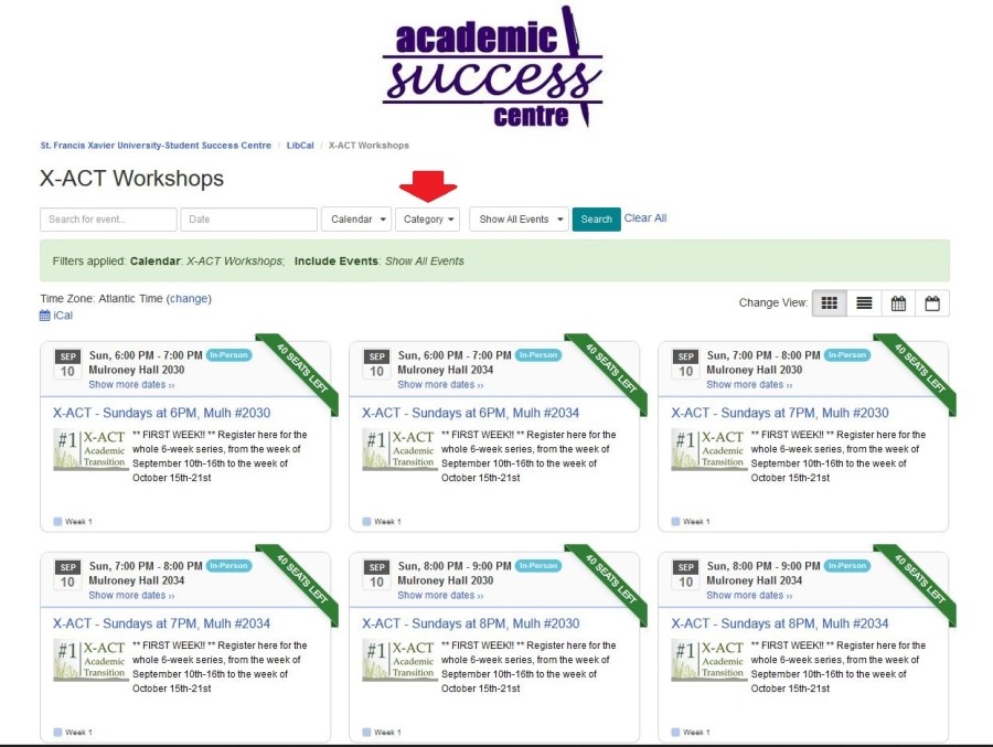 X ACT Booking Calendar image