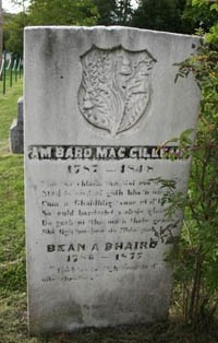 Thombstone of Poet Iain MacGilleathain, also known as John MacLean or Am Bard MacGilleathain)